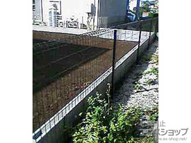 埼玉県さいたま市ののフェンス・柵 イーネットフェンス1F型 自由柱タイプ 施工例