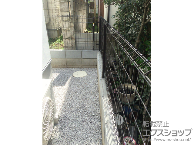 東京都練馬区ののフェンス・柵 イーネットフェンス1F型 自由柱施工 施工例