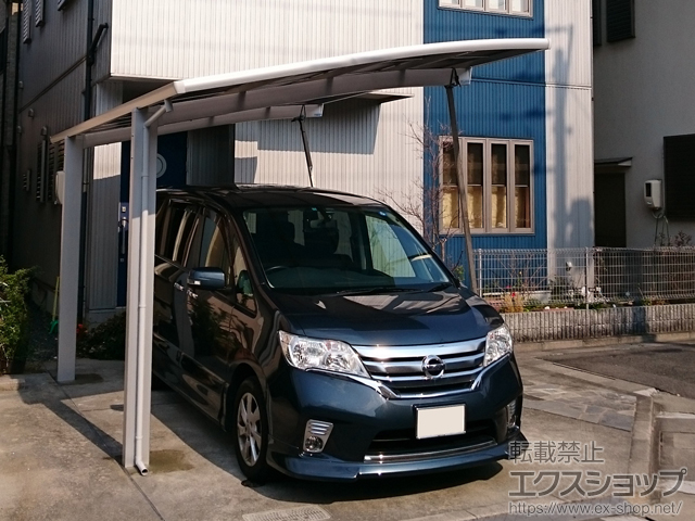 広島県広島市ののカーポート ネスカR (ラウンドスタイル) 積雪〜20cm対応 施工例