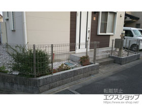 神奈川県相模原市ののフェンス・柵 ハイグリッドフェンスUF8型 フリーポールタイプ 施工例