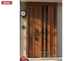 福島県福島市のの玄関ドア ヴェナートRD 断熱D3仕様 片袖FIX仕様 S17 外観右勝手 ※スマートコントロールキー(電池式ポケットKey仕様) 施工例