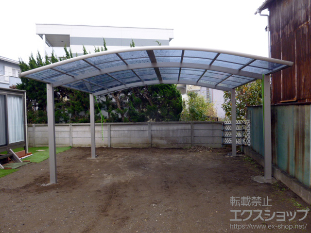 神奈川県藤沢市ののカーポート レイナツインポートグラン 積雪〜20cm対応 施工例