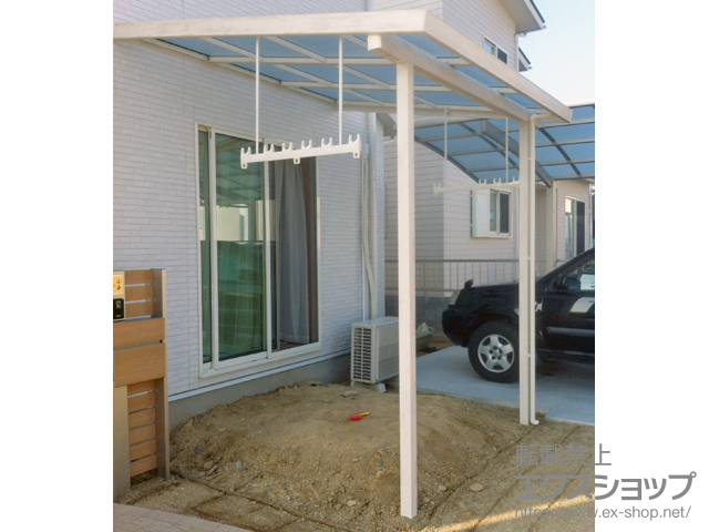 香川県高松市ののテラス屋根 シュエット テラスタイプ 単体 積雪〜20cm対応 施工例