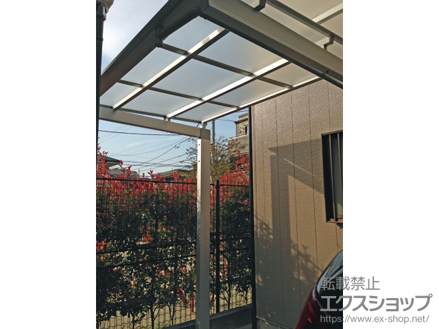 東京都江戸川区ののカーポート マイリッシュ 逆勾配(前下がり) 積雪〜20cm対応 施工例