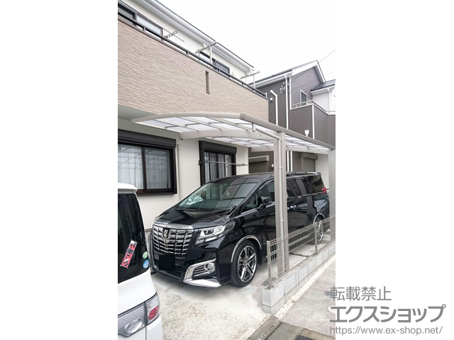 神奈川県相模原市ののカーポート プレシオスポート 積雪〜20cm対応＋着脱式補助柱 2本入り×1セット 施工例