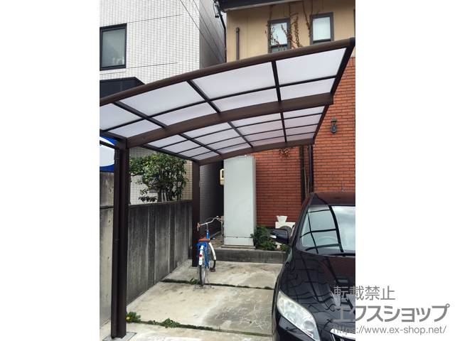 岐阜県岐阜市ののカーポート プレシオスポート 積雪〜20cm対応 施工例
