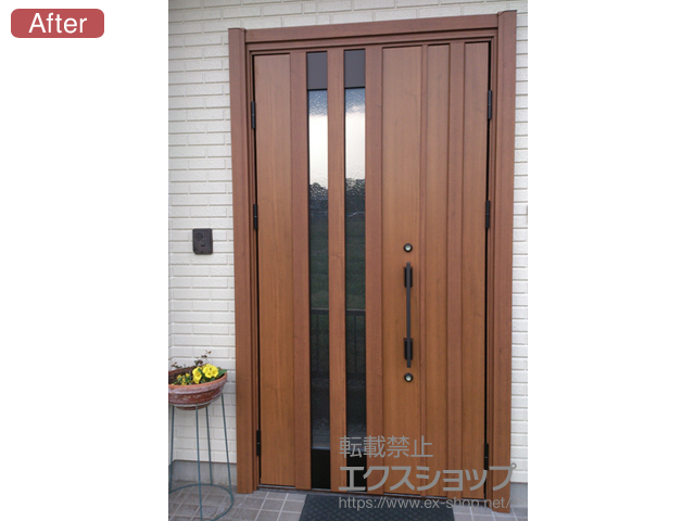 栃木県宇都宮市のの玄関ドア ヴェナートRD 断熱D4仕様 手動錠 親子仕様 S14 外観左勝手 施工例