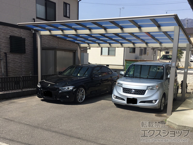 長野県上伊那郡箕輪町ののカーポート ソリッドポート ワイド 積雪〜20cm対応 施工例