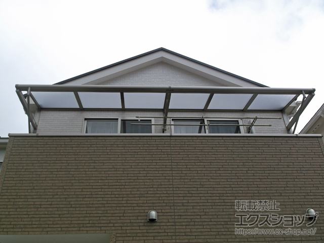 広島県廿日市市ののバルコニー・ベランダ屋根 スピーネ R型 ルーフタイプ 連棟 積雪〜20cm対応 施工例