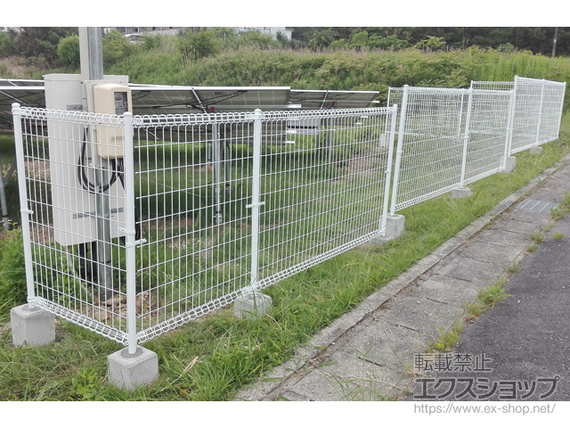 岐阜県可児市ののフェンス・柵 メッシュフェンス M0 固定柱 施工例