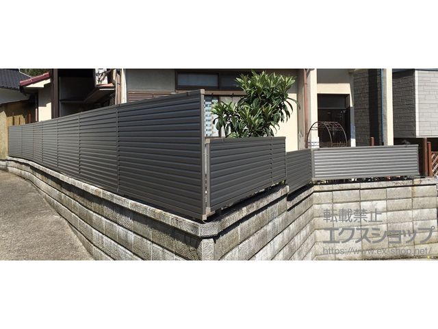 大分県別府市ののフェンス・柵 ミエーネフェンス 目隠しルーバー 自由柱 施工例