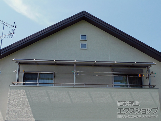 福島県いわき市ののバルコニー・ベランダ屋根 スピーネ R型 屋根タイプ 連棟 積雪〜20cm対応 施工例