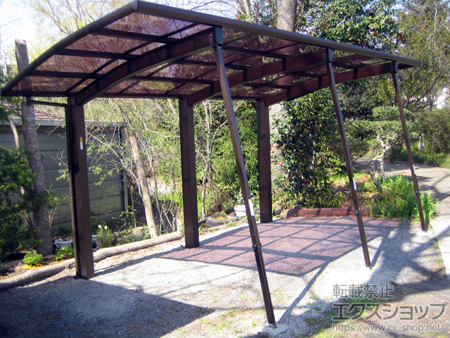 宮城県仙台市ののカーポート レイナポートグラン50 積雪〜50cm対応＋着脱式サポート 標準・ハイルーフ用 3本入り×1セット 施工例