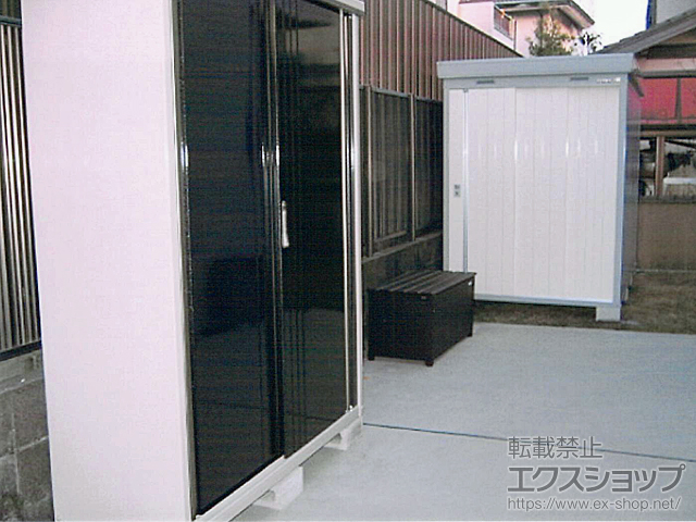 愛知県名古屋市のの物置・屋外倉庫 グランプレステージジャスト パールマイカ色（M-155A-F-WKM） 施工例