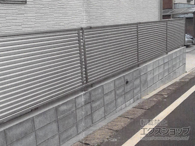 千葉県柏市ののフェンス・柵 ミエーネフェンス 目隠しルーバータイプ 自由柱タイプ 施工例