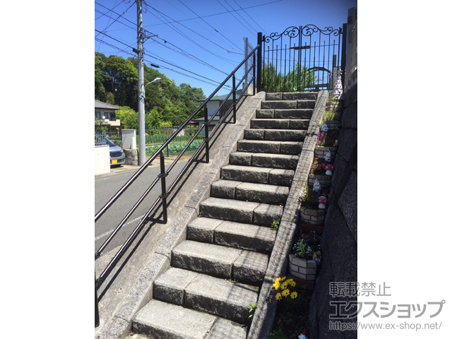 東京都町田市のの門扉 ラフィーネ門扉1型 両開き 柱使用 施工例