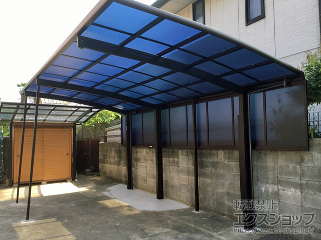 大阪府豊中市ののカーポート レイナポートグラン 延長　積雪〜20cm対応 施工例