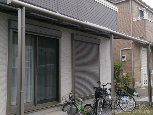 東京都町田市ののテラス屋根 スピーネ R型 テラスタイプ 連棟 積雪〜20cm対応 施工例