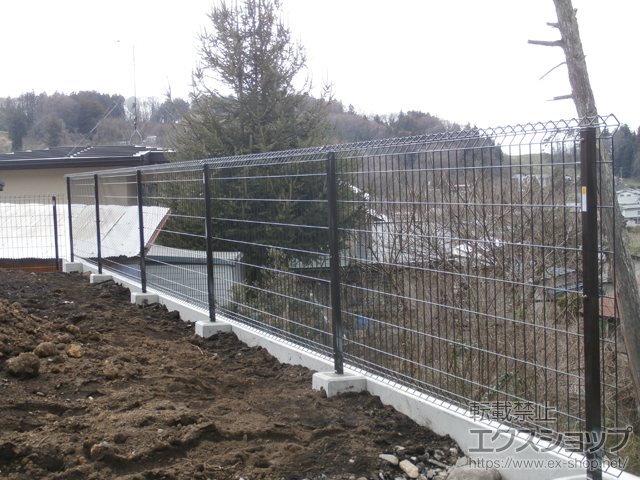 岩手県盛岡市ののフェンス・柵 イーネットフェンス1F型 自由柱タイプ 施工例