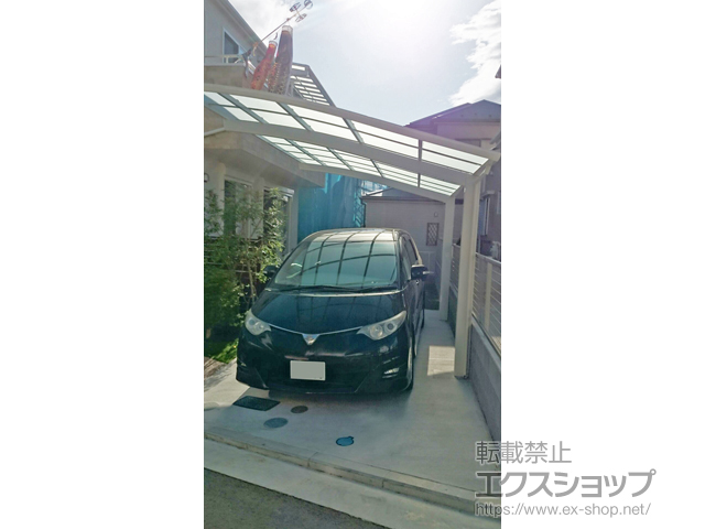 神奈川県横浜市ののカーポート ネスカR (ラウンドスタイル) 積雪〜20cm対応 施工例