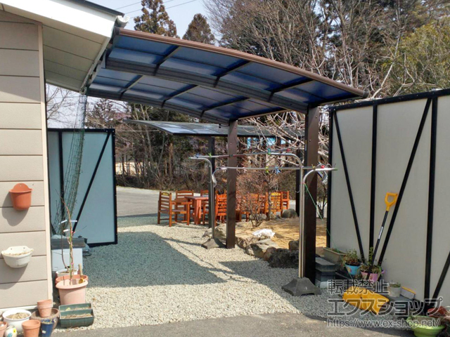 福島県郡山市逢瀬町ののカーポート プレシオスポート 積雪〜20cm対応 施工例
