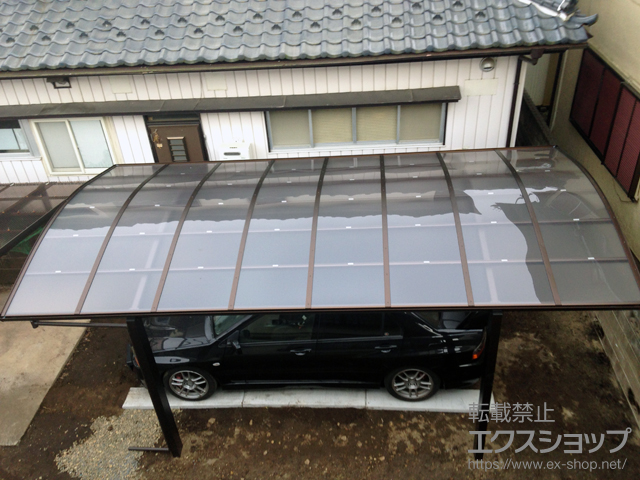 茨城県ひたちなか市ののカーポート レイナワンポートグラン　積雪〜20cm対応＋サイドパネル 施工例