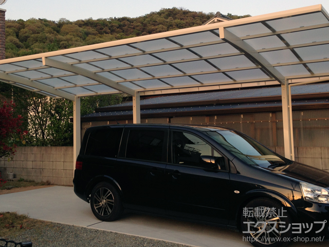 兵庫県姫路市ののカーポート ネスカR (ラウンドスタイル) 延長 積雪〜20cm対応 施工例