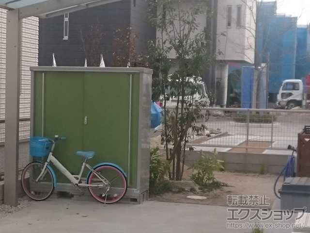 福岡県北九州市のの物置・屋外倉庫 シンプリー 一般型(MJX-155D-LG) 施工例