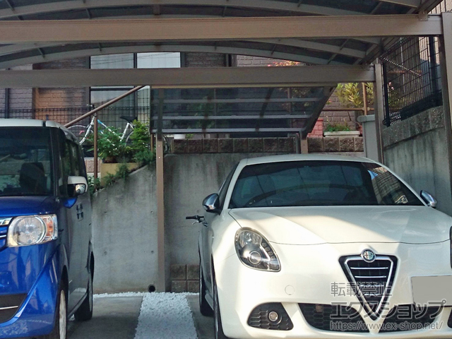 兵庫県神戸市ののサイクルポート・駐輪場 ネスカRミニ (ラウンドスタイル) 積雪〜20cm対応 施工例