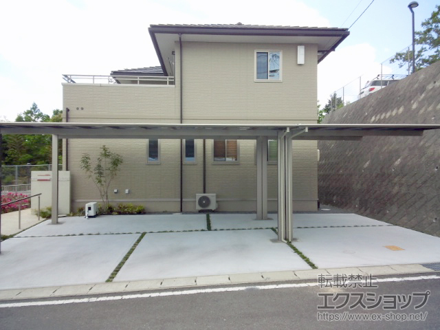 岡山県都窪郡早島町ののカーポート マイリッシュOK ワイド 積雪〜20cm対応 施工例