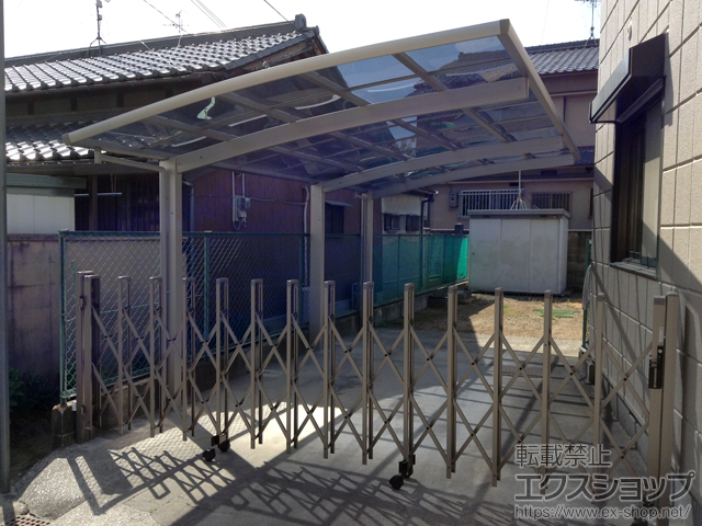 大阪府八尾市ののカーゲート トリップゲート RB型 ノンレール 片開き 41S 施工例