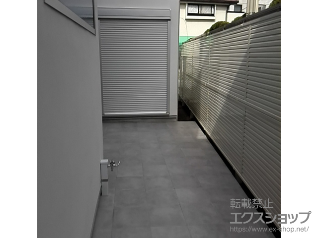 東京都大田区ののフェンス・柵 ミエーネフェンス 目隠しルーバータイプ 2段支柱 施工例