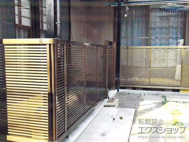 埼玉県新座市ののフェンス・柵 ライシスフェンス 1型 細横桟 フリーポールタイプ 施工例