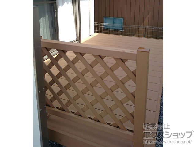 千葉県柏市ののウッドデッキ マージウッドデッキ＋ラティスデッキフェンス 施工例