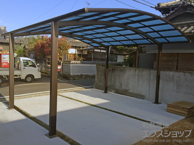 愛媛県松山市ののカーポート レイナツインポートグラン　積雪〜20cm対応 施工例