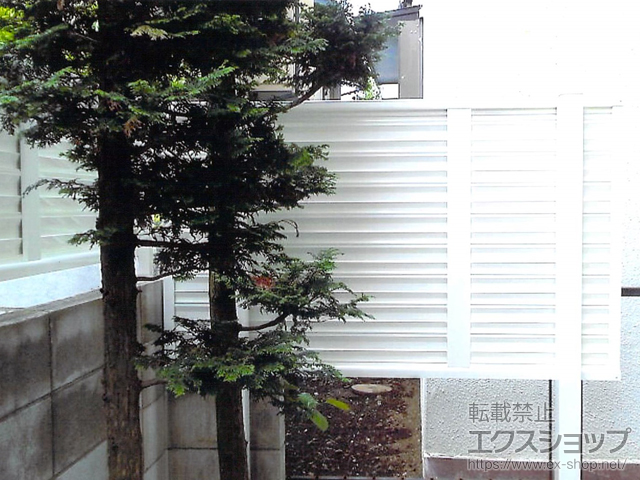 東京都練馬区ののフェンス・柵 ミエーネフェンス 目隠しルーバータイプ 自由柱施工 施工例