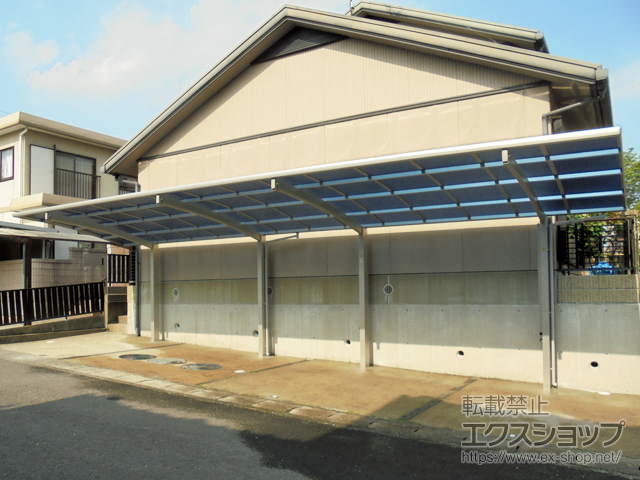 長崎県南島原市ののカーポート レイナポートグラン 縦連棟　積雪〜20cm対応 施工例