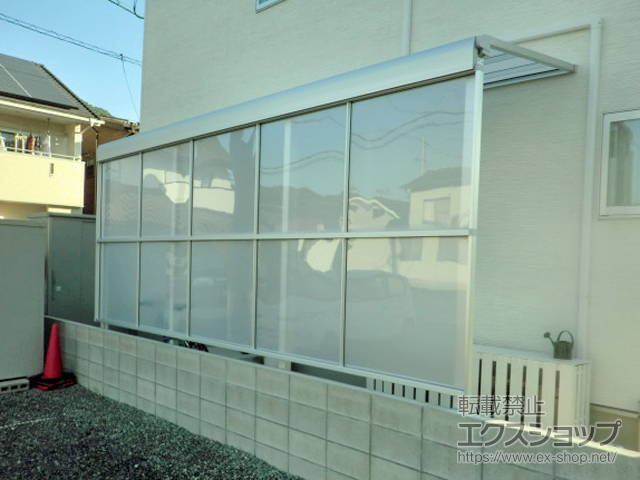 広島県福山市ののテラス屋根 スピーネ F型 テラスタイプ 単体 積雪〜20cm対応 施工例