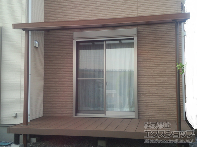栃木県那須塩原市ののテラス屋根 シュエット テラスタイプ 単体 積雪〜20cm対応 施工例