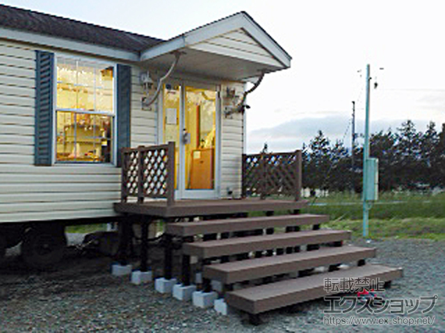 福島県いわき市ののウッドデッキ リウッドデッキ 200 施工例