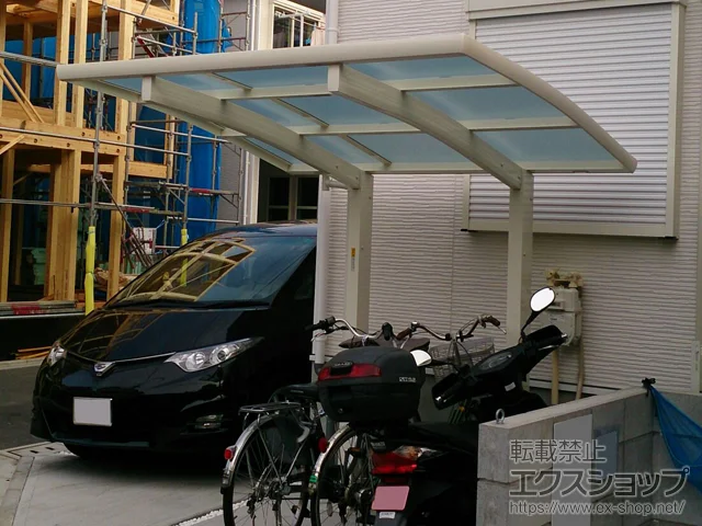 東京都葛飾区のYKKAPのサイクルポート・自転車置き場 レイナポートグランミニ 積雪～20cm対応 施工例