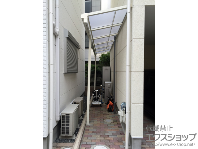 大阪府池田市ののテラス屋根 スピーネ F型 テラスタイプ 単体 積雪〜20cm対応 施工例