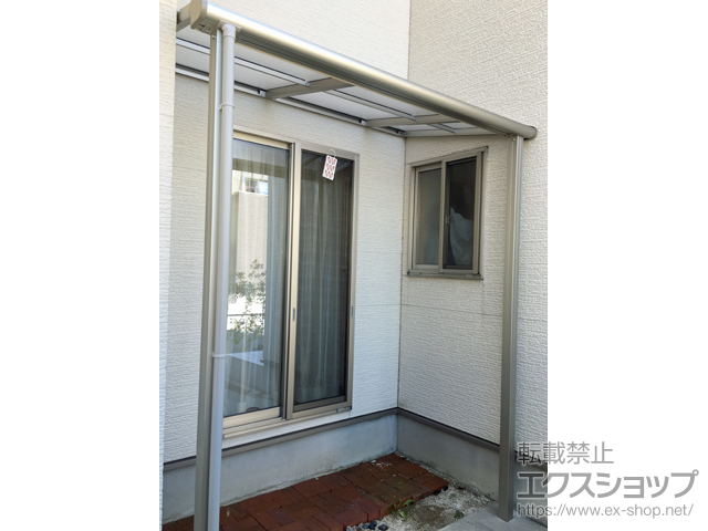 広島県福山市ののテラス屋根 プレシオステラス F型 テラスタイプ 単体 積雪〜20cm対応 施工例