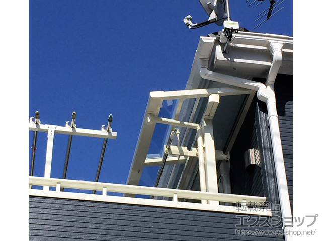 栃木県宇都宮市ののバルコニー・ベランダ屋根 スピーネ F型 屋根タイプ 単体 積雪〜20cm対応 施工例