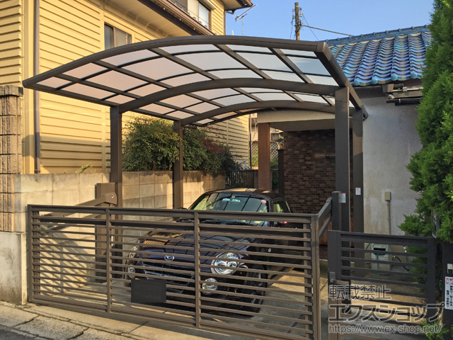 千葉県千葉市のLIXIL リクシル（トステム）のカーポート カルエードシグマIII 積雪〜20cm対応 施工例