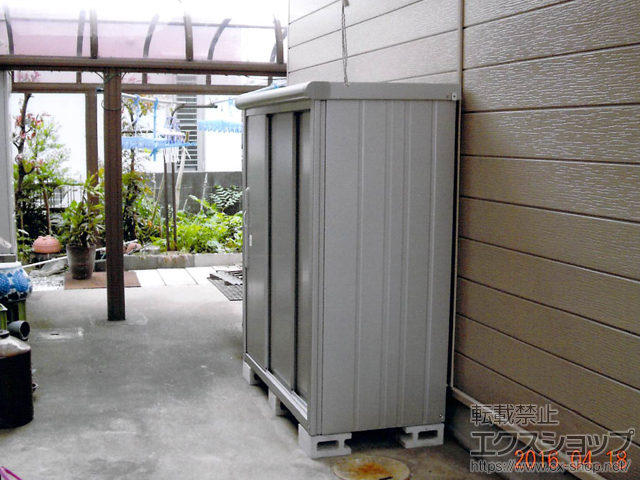 静岡県焼津市のの物置・屋外倉庫 エスモ 一般型（ESD-1306EGL-SS） 施工例