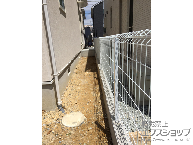 兵庫県神戸市ののフェンス・柵 イーネットフェンス1F型 自由柱＜水平地＞ 施工例