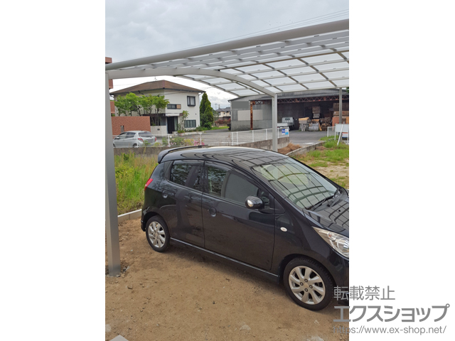 香川県高松市ののカーポート ネスカR (ラウンドスタイル) ワイド 積雪〜20cm対応 施工例