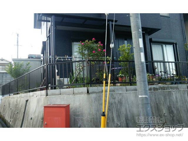 兵庫県姫路市ののフェンス・柵 ミエッタフェンス 防犯たて格子タイプ 自由柱施工 施工例