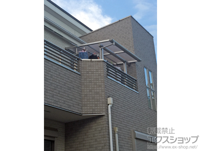 東京都日野市ののバルコニー・ベランダ屋根 プレシオステラス F型 屋根タイプ 単体 積雪〜20cm対応 施工例